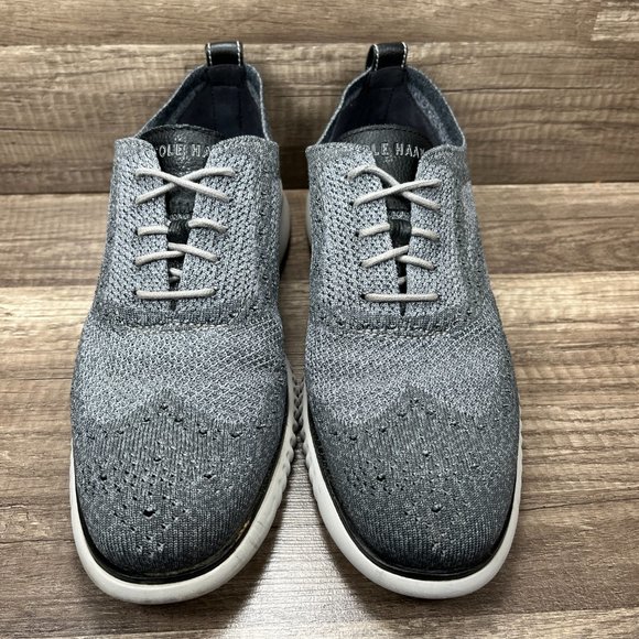 Cole Haan Zerogrand Stitchlite Wingtip Oxfords Gray Mens US Size 9 C27565 Shoes - Picture 2 of 10